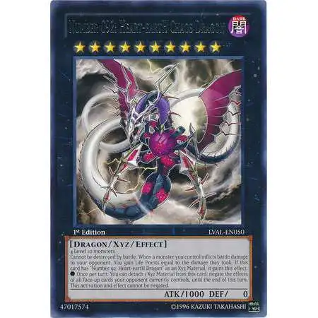 YuGiOh Trading Card Game Legacy of the Valiant Rare Number C92: Heart-eartH Chaos Dragon LVAL-EN050
