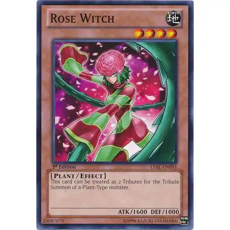 YuGiOh Trading Card Game Legacy of the Valiant Common Rose Witch LVAL-EN093