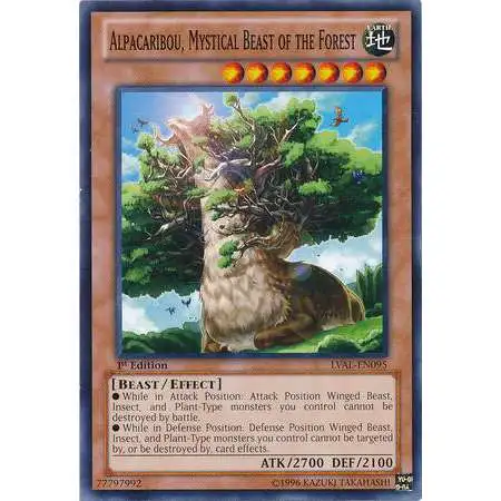 YuGiOh Trading Card Game Legacy of the Valiant Common Alpacaribou, Mystical Beast of the Forest LVAL-EN095