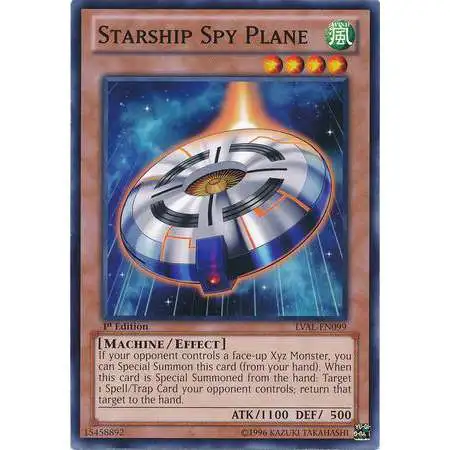 YuGiOh Trading Card Game Legacy of the Valiant Common Starship Spy Plane LVAL-EN099