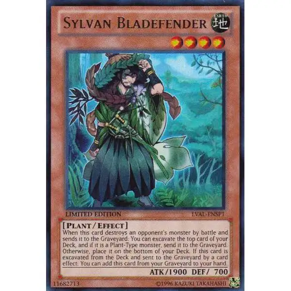 YuGiOh Trading Card Game Legacy of the Valiant Super Rare Sylvan Bladefender LVAL-ENSP1