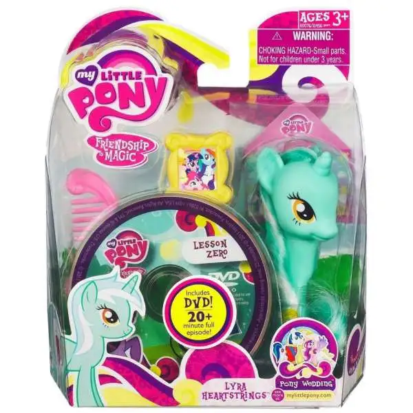 My Little Pony Friendship is Magic Pony Wedding Lyra Heartstrings & Lesson Zero DVD Figure Set