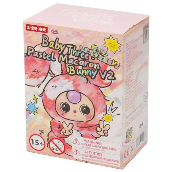 Baby Three Pastel Macaron Cute Bunny V.2 Mystery Pack [1 RANDOM Collector Vinyl Plush]