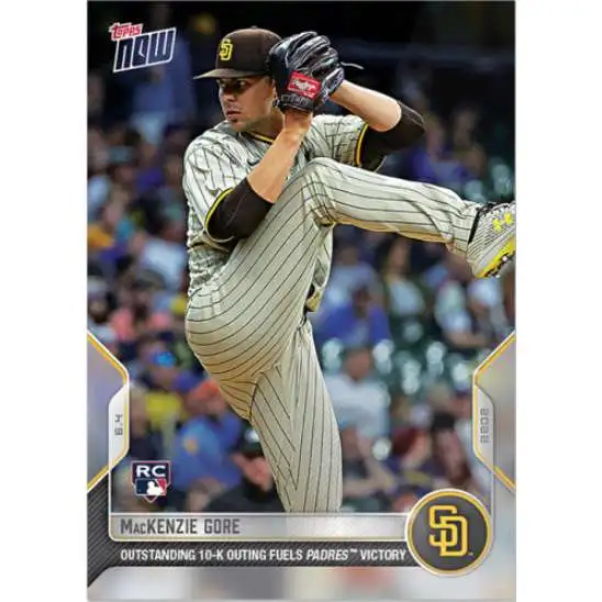 MLB 2022 NOW Baseball MacKenzie Gore Exclusive #298 [Rookie Card, Outstanding 10-K Outing Fuels Padres Victory]