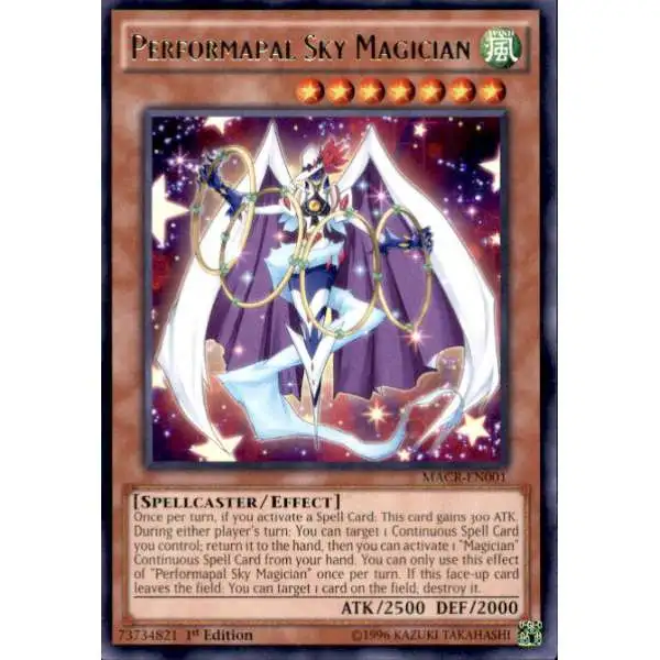 YuGiOh Trading Card Game Maximum Crisis Rare Performapal Sky Magician MACR-EN001