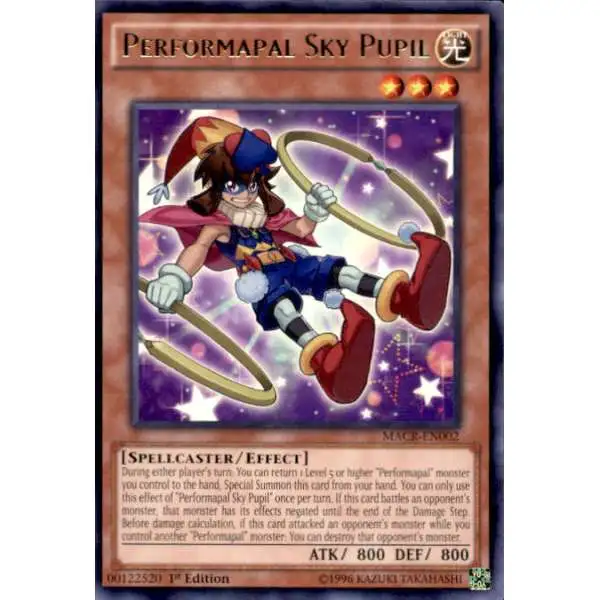 YuGiOh Trading Card Game Maximum Crisis Rare Performapal Sky Pupil MACR-EN002