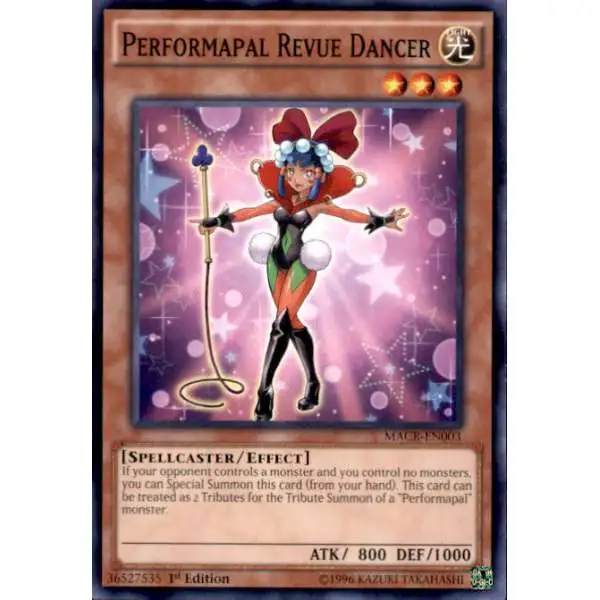 YuGiOh Trading Card Game Maximum Crisis Common Performapal Revue Dancer MACR-EN003