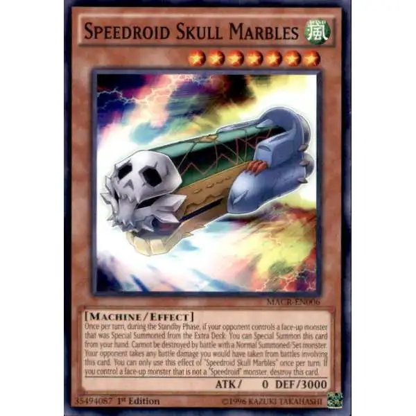 YuGiOh Trading Card Game Maximum Crisis Common Speedroid Skull Marbles MACR-EN006