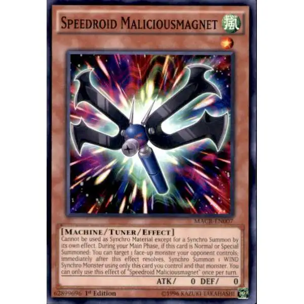 YuGiOh Trading Card Game Maximum Crisis Common Speedroid Maliciousmagnet MACR-EN007