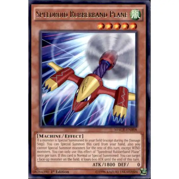 YuGiOh Trading Card Game Maximum Crisis Rare Speedroid Rubberband Plane MACR-EN008