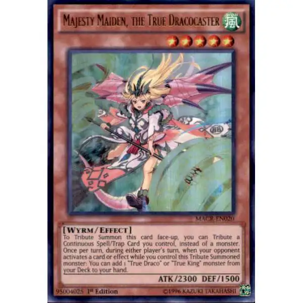 YuGiOh Trading Card Game Maximum Crisis Ultra Rare Majesty Maiden, the True Dracocaster MACR-EN020