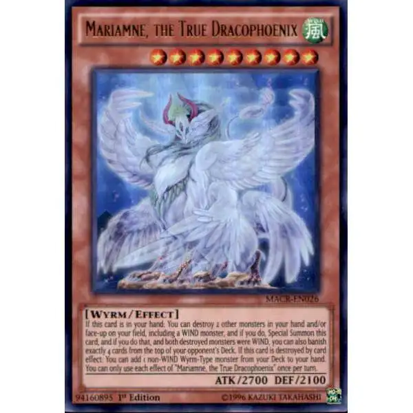 YuGiOh Trading Card Game Maximum Crisis Ultra Rare Mariamne, the True Dracophoenix MACR-EN026