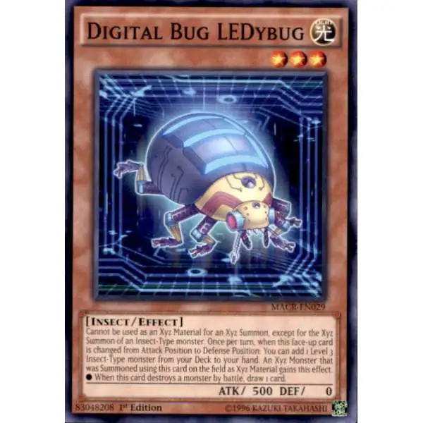 YuGiOh Trading Card Game Maximum Crisis Common Digital Bug LEDybug MACR-EN029