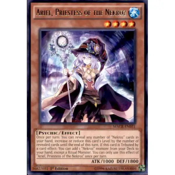 YuGiOh Trading Card Game Maximum Crisis Rare Ariel, Priestess of the Nekroz MACR-EN031