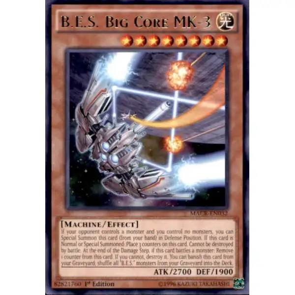 YuGiOh Trading Card Game Maximum Crisis Rare B.E.S. Big Core MK-3 MACR-EN032