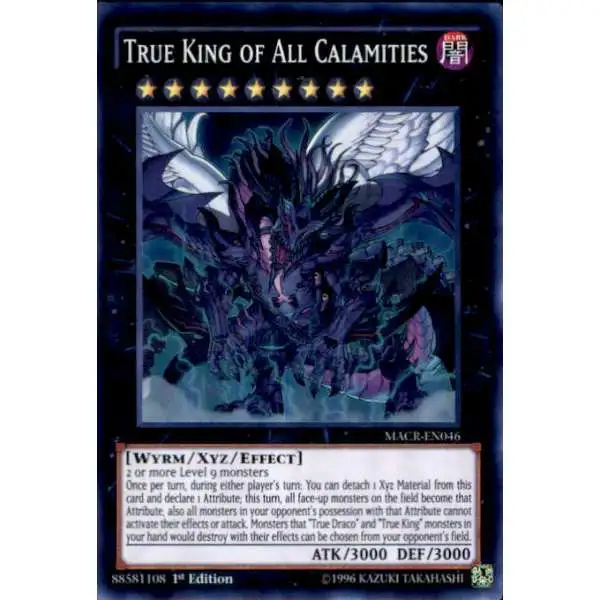 YuGiOh Trading Card Game Maximum Crisis Super Rare True King of All Calamities MACR-EN046