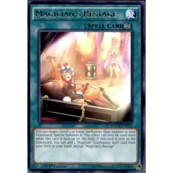 YuGiOh Trading Card Game Maximum Crisis Rare Magician's Restage MACR-EN051