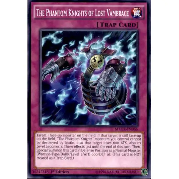 YuGiOh Trading Card Game Maximum Crisis Common The Phantom Knights of Lost Vambrace MACR-EN066