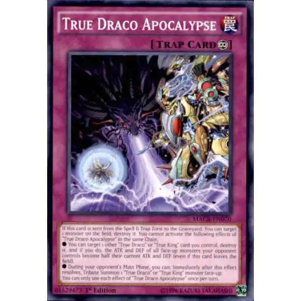 YuGiOh Trading Card Game Maximum Crisis Common True Draco Apocalypse MACR-EN070