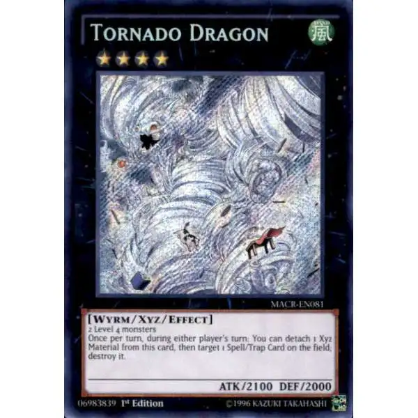 YuGiOh Trading Card Game Maximum Crisis Secret Rare Tornado Dragon MACR-EN081