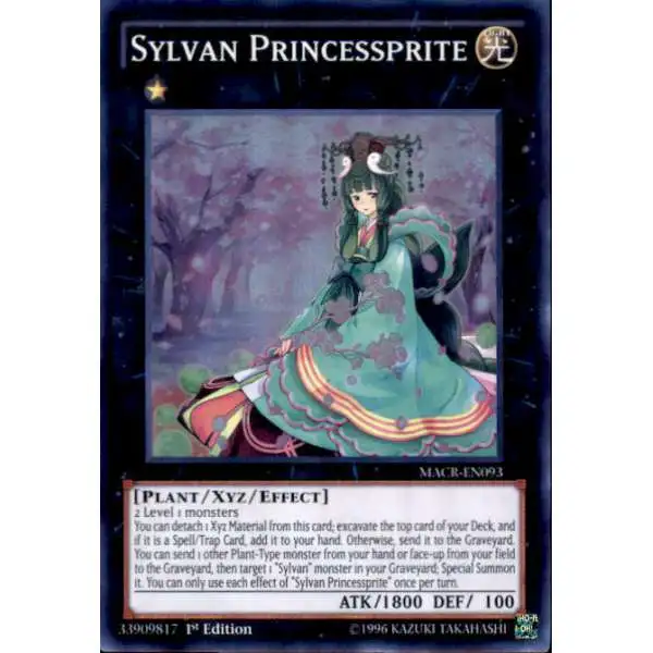 YuGiOh Trading Card Game Maximum Crisis Super Rare Sylvan Princessprite MACR-EN093