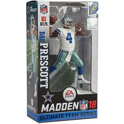 McFarlane Toys NFL Dallas Cowboys EA Sports Madden 18 Ultimate Team Series 2 Dak Prescott Action Figure [White Jersey Regular Version, Damaged Package]