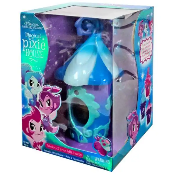 Of Dragons, Fairies & Wizards Blue Magical Pixie House