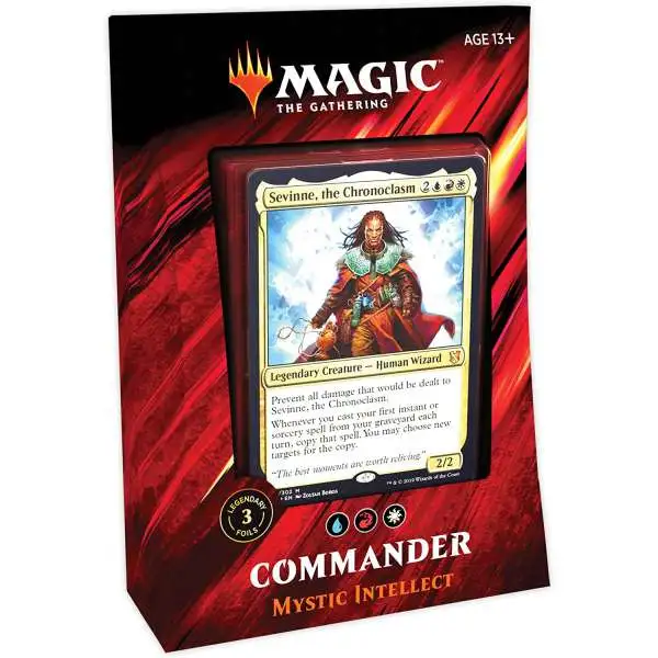MtG Commander 2019 Mystic Intellect Deck [Blue, Red & White, 100 Cards, Damaged Package]