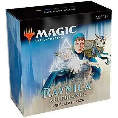 MtG Ravnica Allegiance Azorius (White & Blue) Prerelease Pack [5 Booster Packs, Seeded Pack, Promo Card & More]