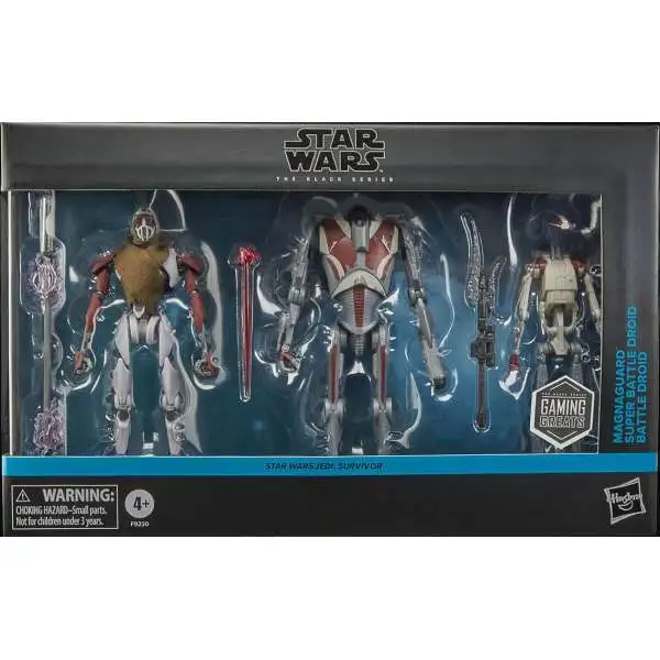 Star Wars Jedi: Survivor Black Series MagnaGuard, Super Battle Droid, Battle Droid Exclusive Action Figure 3-Pack