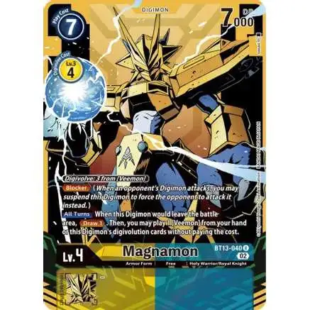 Digimon Trading Card Game Double Diamond Secret Rare Magnamon BT13-040 [Alternate Art]