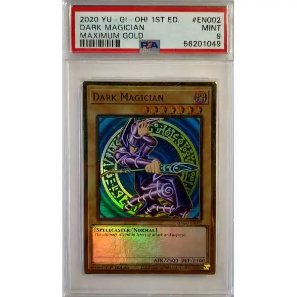 yugioh mago card list Maximum Gold Dark Magician MAGO-EN002 [1st Edition, PSA 9.0] [Mint] Maze of Muertos Yu-Gi-Oh set