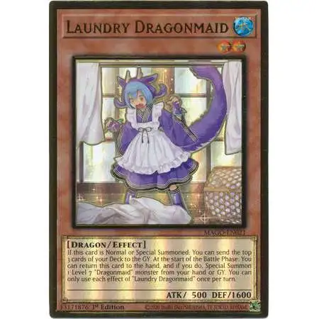 YuGiOh Maximum Gold Premium Gold Rare Laundry Dragonmaid MAGO-EN021