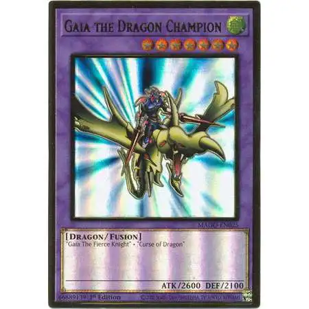 Amazon.com: Yu-Gi-Oh! - Gaia The Dragon Champion (LOB-125