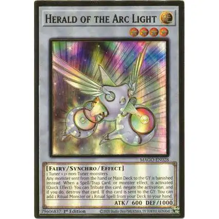 YuGiOh Maximum Gold Premium Gold Rare Herald of the Arc Light MAGO-EN028