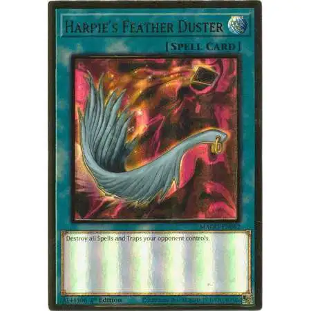 YuGiOh Maximum Gold Premium Gold Rare Harpie's Feather Duster MAGO-EN042