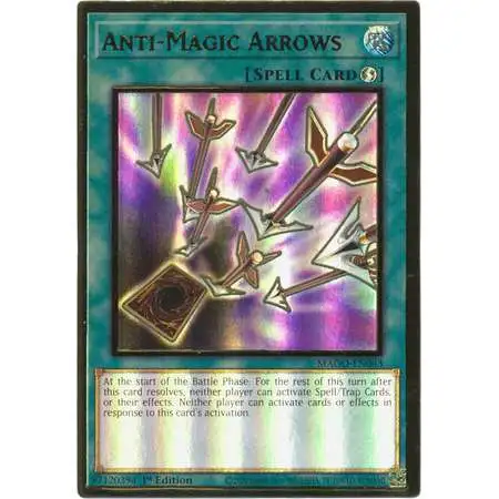 YuGiOh Maximum Gold Premium Gold Rare Anti-Magic Arrows MAGO-EN043