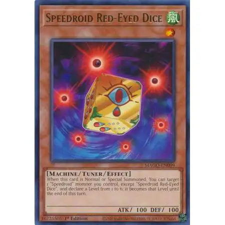 YuGiOh Maximum Gold Rare Speedroid Red-Eyed Dice MAGO-EN099