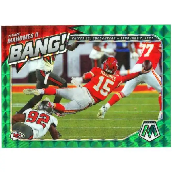 NFL Kansas City Chiefs 2021 Panini Mosaic Green Patrick Mahomes II B-2