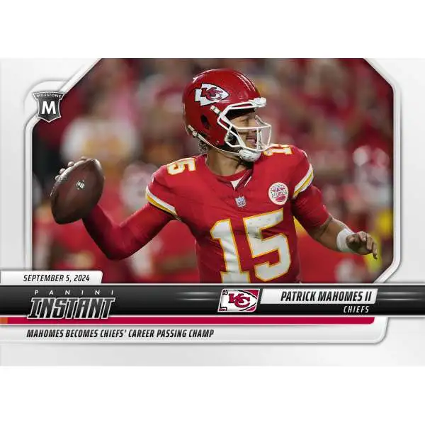 NFL Kansas City Chiefs 2024 Instant Football Patrick Mahomes II #22 [Becomes Chiefs Career Passing Champ]