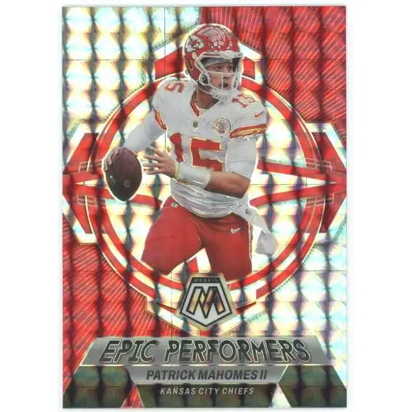 NFL 2023 Panini Mosaic Red & Silver Epic Performers Patrick Mahomes II EP-PM