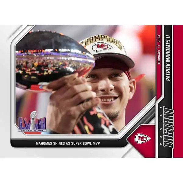 NFL Kansas City Chiefs 2024 Instant Football Patrick Mahomes #213 [Super Bowl LVIII MVP]