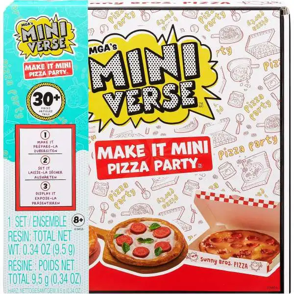 Miniverse Make It Mini Food Pizza Party Playset (Not Edible!)