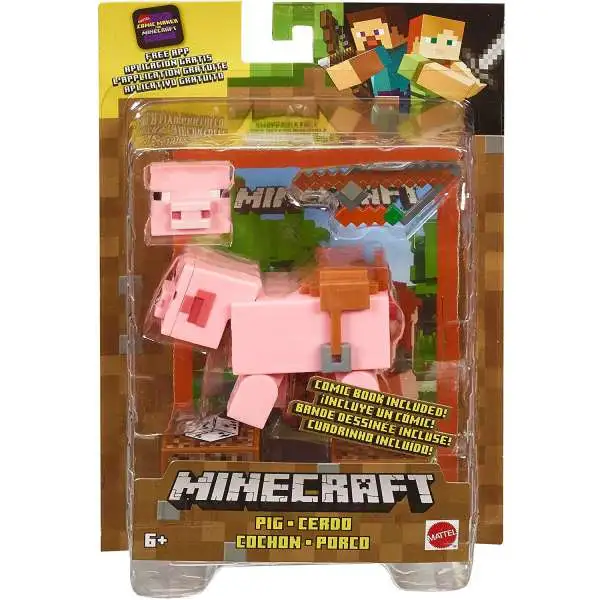 Minecraft Comic Maker Pig Action Figure [Damaged Package]