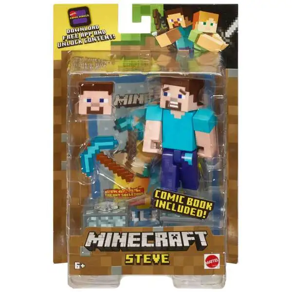 Minecraft Mob Head Minis Spider Slaying Steve 3.25 Mini Figure Set