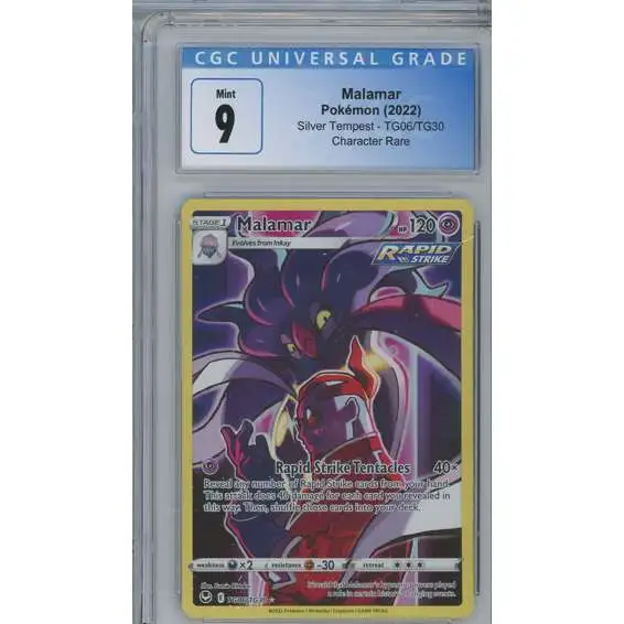 Pokemon Silver Tempest Malamar Character Rare Graded Card TG06 [CGC 9]