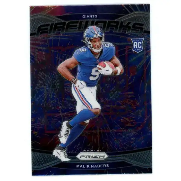NFL 2024 Panini Prizm Football Fireworks Malik Nabers #21 [Rookie]