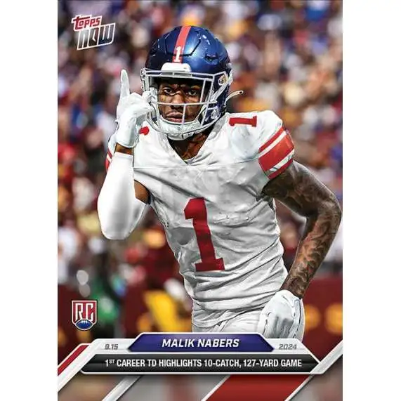NFL New York Giants 2024 NOW Football Malik Nabers #4 [Rookie]