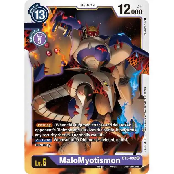 Digimon Trading Card Game Release Special Booster Rare MaloMyotismon BT3-092