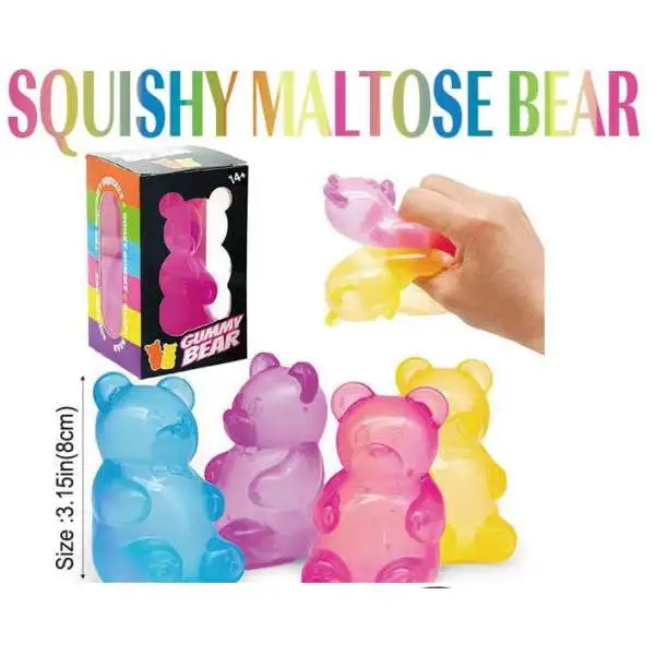 Maltose Bear 3.1-Inch Stress Squishy Fidget Toy [1 RANDOM Squishy Toy]